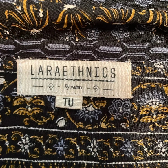 Lara Ethnics women’s dress medium large cover up kimono sleeve maxi floral black - Picture 7 of 8